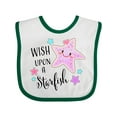 thumbnail image 1 of Inktastic Wish Upon a Starfish- Cute Boys or Girls Baby Bib, 1 of 4