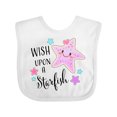 thumbnail image 1 of Inktastic Wish Upon a Starfish- Cute Boys or Girls Baby Bib, 1 of 4