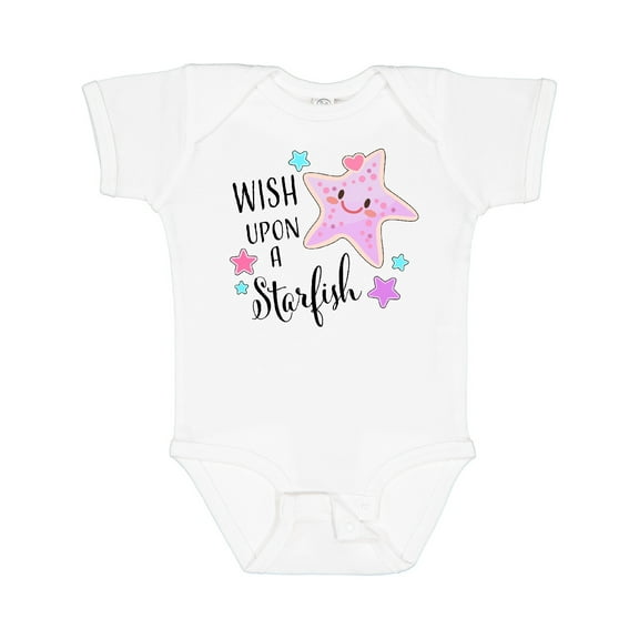 Inktastic Wish Upon a Starfish- cute Boys or Girls Baby Bodysuit