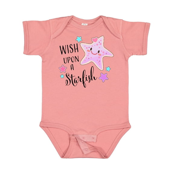 Inktastic Wish Upon a Starfish- cute Boys or Girls Baby Bodysuit