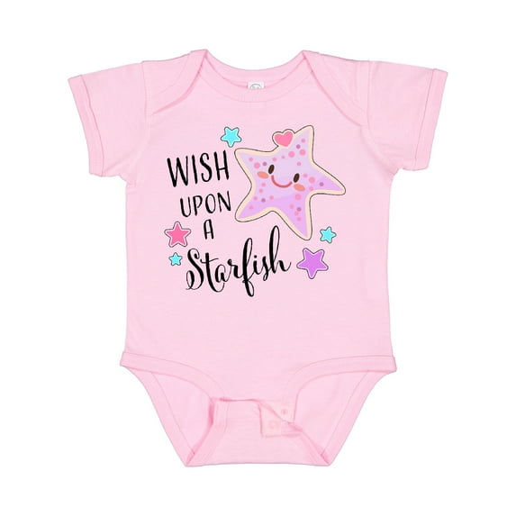 Inktastic Wish Upon a Starfish- cute Boys or Girls Baby Bodysuit