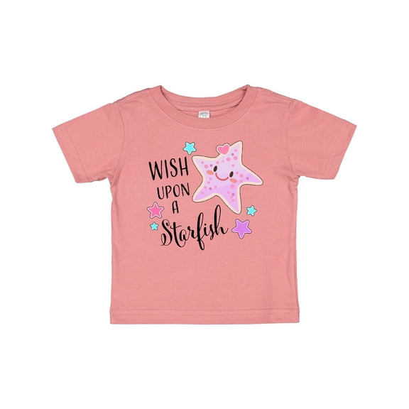 Inktastic Wish Upon a Starfish- cute Boys or Girls Baby T-Shirt