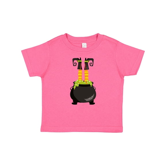 Inktastic Witch Cauldron, Witch Legs, Boots, Halloween Boys or Girls Baby T-Shirt