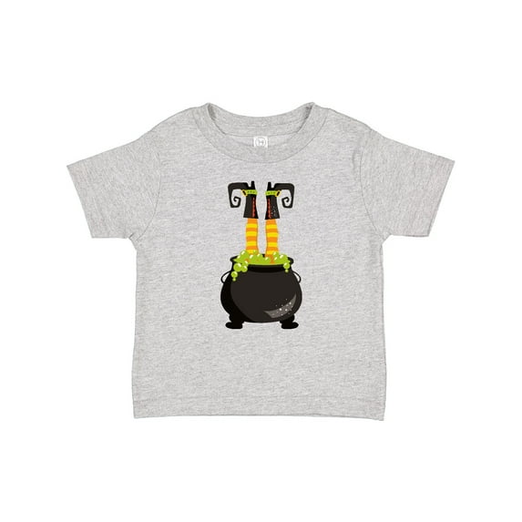 Inktastic Witch Cauldron, Witch Legs, Boots, Halloween Boys or Girls Baby T-Shirt