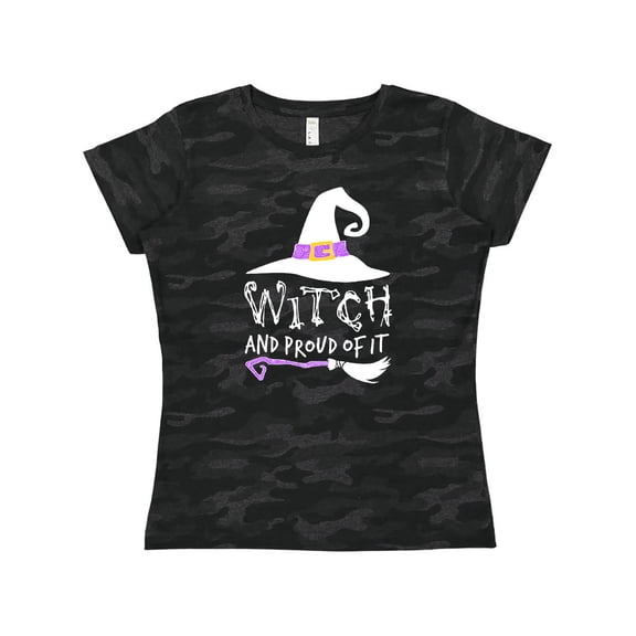Inktastic Witch and Proud of It-halloween Women's T-Shirt