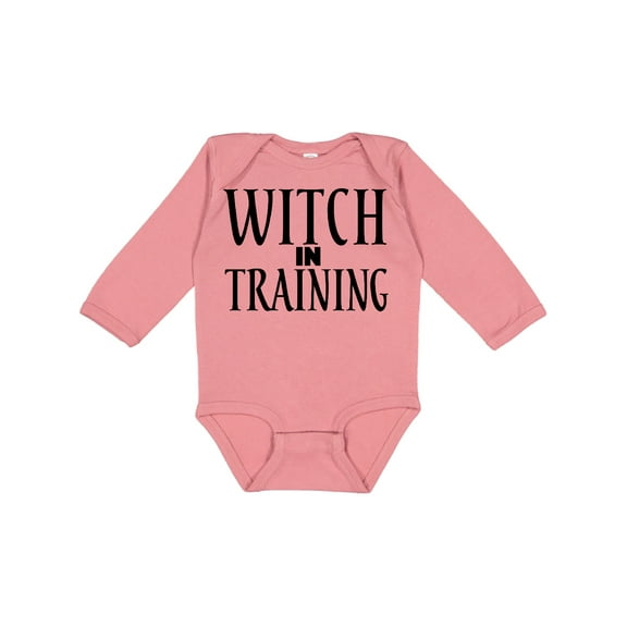 Inktastic Witch in Training Boys or Girls Long Sleeve Baby Bodysuit