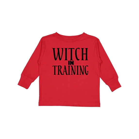Inktastic Witch in Training Boys or Girls Long Sleeve Toddler T-Shirt