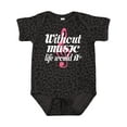 thumbnail image 1 of Inktastic Without Music Life Would Be Flat Girls Baby Bodysuit, 1 of 5