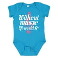 thumbnail image 1 of Inktastic Without Music Life Would Be Flat Girls Baby Bodysuit, 1 of 5