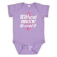thumbnail image 1 of Inktastic Without Music Life Would Be Flat Girls Baby Bodysuit, 1 of 5