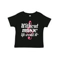 thumbnail image 1 of Inktastic Without Music Life Would Be Flat Girls Toddler T-Shirt, 1 of 5