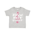 thumbnail image 1 of Inktastic Without Music Life Would Be Flat Girls Toddler T-Shirt, 1 of 5