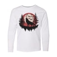 thumbnail image 1 of Inktastic Wolf Howling at the Moon Long Sleeve Youth T-Shirt, 1 of 5