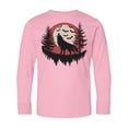 thumbnail image 1 of Inktastic Wolf Howling at the Moon Long Sleeve Youth T-Shirt, 1 of 5