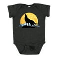 thumbnail image 1 of Inktastic Wolf Wilderness Mountains Moon Boys or Girls Baby Bodysuit, 1 of 5