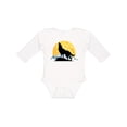 thumbnail image 1 of Inktastic Wolf Wilderness Mountains Moon Boys or Girls Long Sleeve Baby Bodysuit, 1 of 5