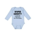 thumbnail image 1 of Inktastic Womb County I Just Did 9 Months on the Inside Boys or Girls Long Sleeve Baby Bodysuit, 1 of 5
