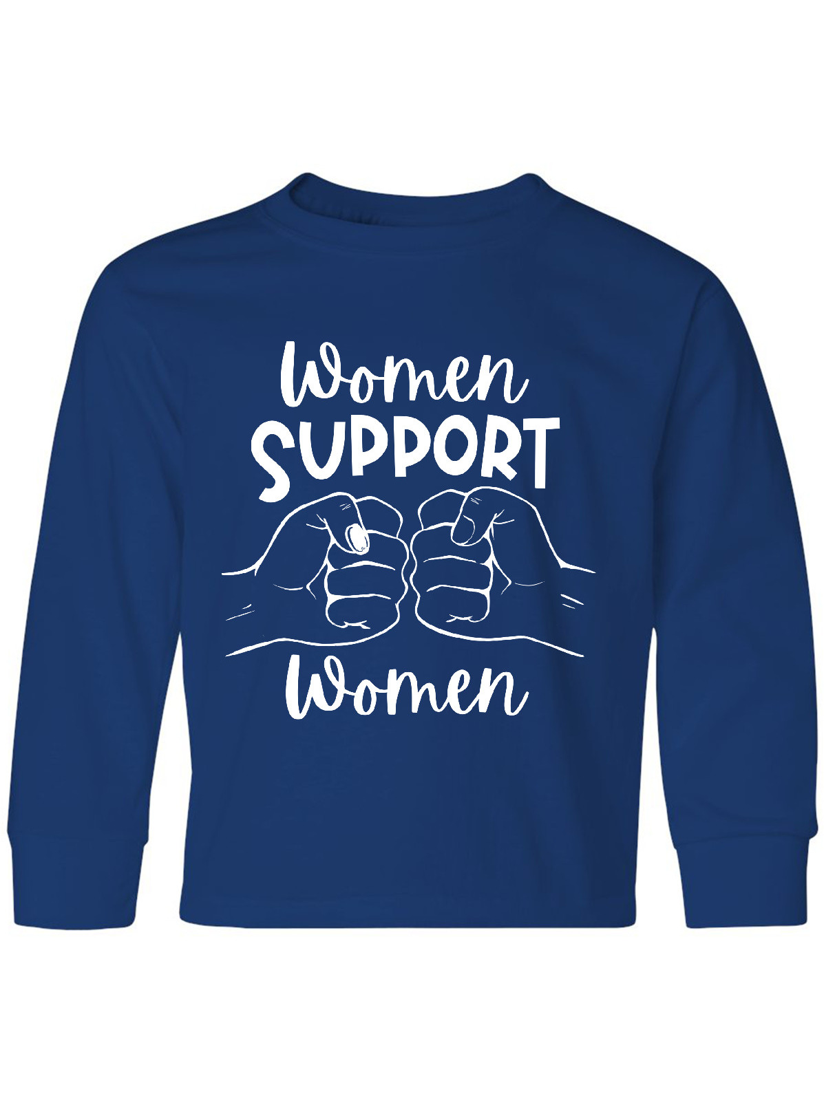 Inktastic Women Support Women Fist Bump Long Sleeve Youth T-Shirt - image 1 of 4