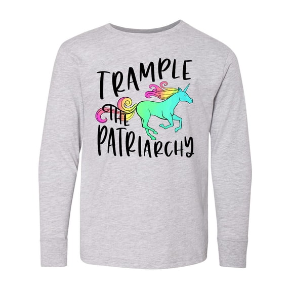 Inktastic Women's Rights Trample the Patriarchy Long Sleeve Youth T-Shirt