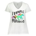 thumbnail image 1 of Inktastic Women's Rights Trample the Patriarchy Women's Plus Size V-Neck T-Shirt, 1 of 5