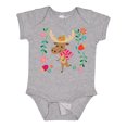 thumbnail image 1 of Inktastic Woodland Moose Spring Flowers Girls Baby Bodysuit, 1 of 5