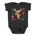 thumbnail image 1 of Inktastic Woodland Moose Spring Flowers Girls Baby Bodysuit, 1 of 5
