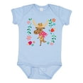 thumbnail image 1 of Inktastic Woodland Moose Spring Flowers Girls Baby Bodysuit, 1 of 5