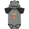 thumbnail image 1 of Inktastic Woodland Moose Spring Flowers Girls Baby Bodysuit, 1 of 5