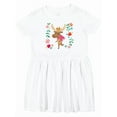 thumbnail image 1 of Inktastic Woodland Moose Spring Flowers Girls Toddler Dress, 1 of 5