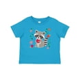 thumbnail image 1 of Inktastic Woodland Raccoon Spring Flowers Girls Baby T-Shirt, 1 of 5