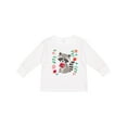 thumbnail image 1 of Inktastic Woodland Raccoon Spring Flowers Girls Long Sleeve Toddler T-Shirt, 1 of 5