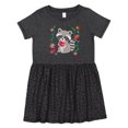 thumbnail image 1 of Inktastic Woodland Raccoon Spring Flowers Girls Toddler Dress, 1 of 5