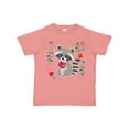 thumbnail image 1 of Inktastic Woodland Raccoon Spring Flowers Girls Toddler T-Shirt, 1 of 5