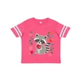 thumbnail image 1 of Inktastic Woodland Raccoon Spring Flowers Girls Toddler T-Shirt, 1 of 5