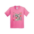 thumbnail image 1 of Inktastic Woodland Raccoon Spring Flowers Youth T-Shirt, 1 of 5