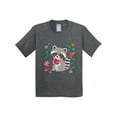 thumbnail image 1 of Inktastic Woodland Raccoon Spring Flowers Youth T-Shirt, 1 of 5