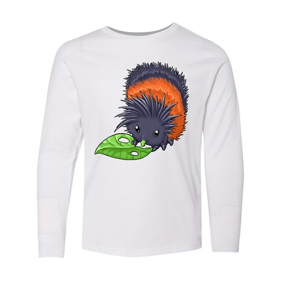 Inktastic Wooly Bear Caterpillar- Cute Baby Insect Long Sleeve Youth T-Shirt