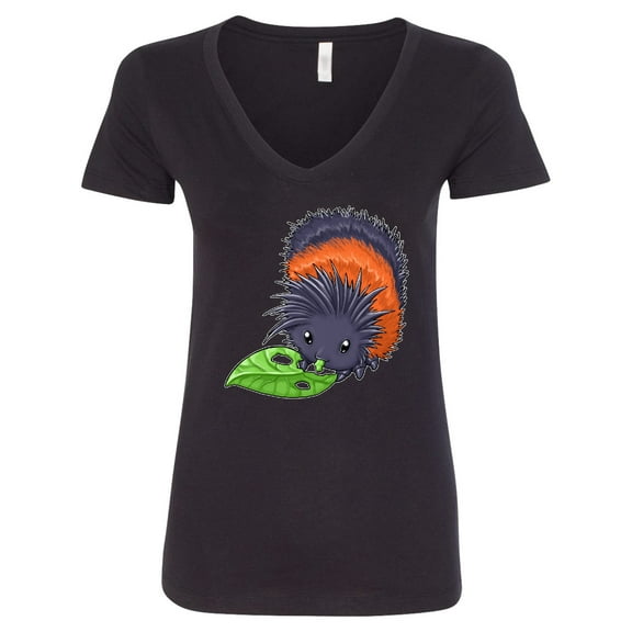 Inktastic Wooly Bear Caterpillar Cute Baby Insect Women's V-Neck T-Shirt