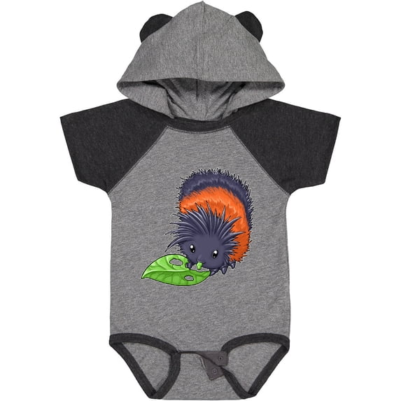 Inktastic Wooly bear caterpillar- cute baby insect Boys or Girls Baby Bodysuit