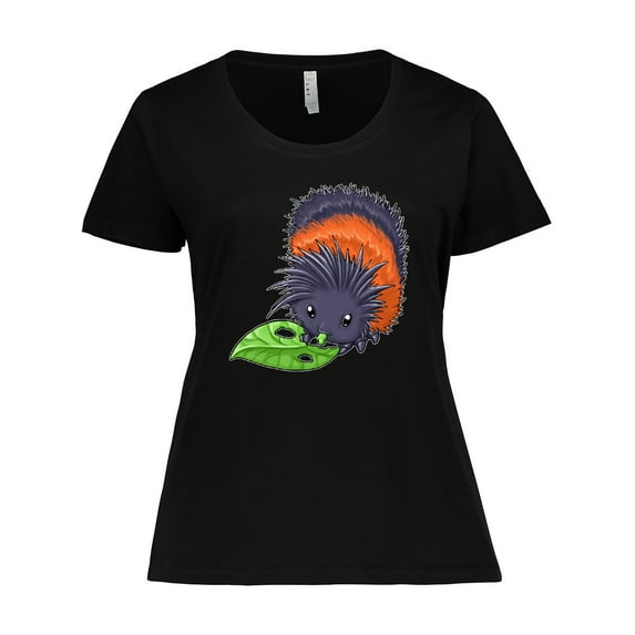 Inktastic Wooly bear caterpillar- cute baby insect Women's Plus Size T-Shirt