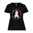 thumbnail image 1 of Inktastic Word Circle-breast Cancer Awareness Women's Plus Size T-Shirt, 1 of 5