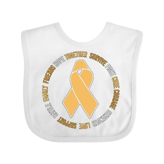 Inktastic Word Circle-childhood Cancer Awareness Boys or Girls Baby Bib