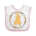 thumbnail image 1 of Inktastic Word Circle-childhood Cancer Awareness Boys or Girls Baby Bib, 1 of 4