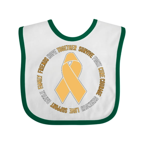 Inktastic Word Circle-childhood Cancer Awareness Boys or Girls Baby Bib