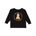 thumbnail image 1 of Inktastic Word Circle-Childhood Cancer Awareness Boys or Girls Long Sleeve Toddler T-Shirt, 1 of 5