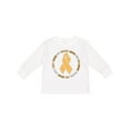 thumbnail image 1 of Inktastic Word Circle-Childhood Cancer Awareness Boys or Girls Long Sleeve Toddler T-Shirt, 1 of 5