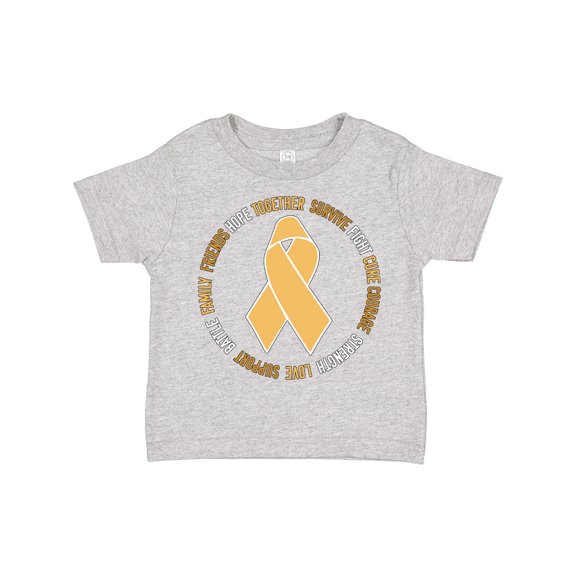 Inktastic Word Circle-Childhood Cancer Awareness Boys or Girls Toddler T-Shirt