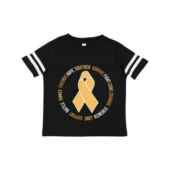 Inktastic Word Circle-Childhood Cancer Awareness Boys or Girls Toddler T-Shirt
