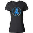 thumbnail image 1 of Inktastic Word Circle-Colon Cancer Awareness Women's T-Shirt, 1 of 5