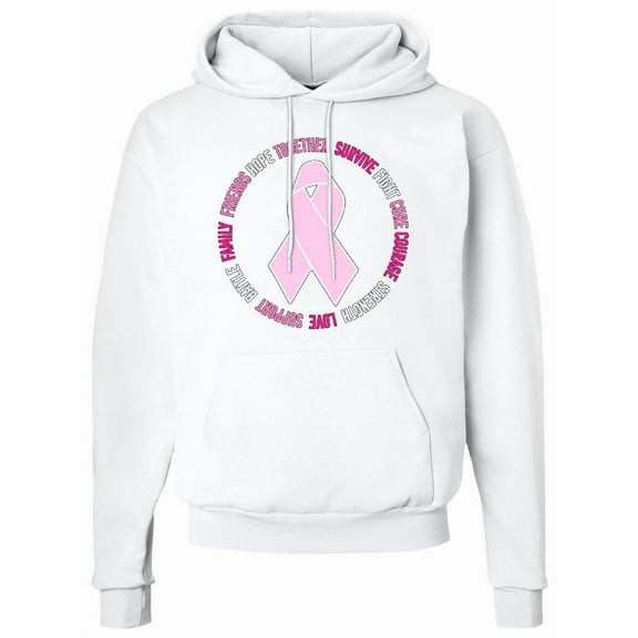 Inktastic Word Circle-breast Cancer Awareness Adult Hoodie Sweatshirt